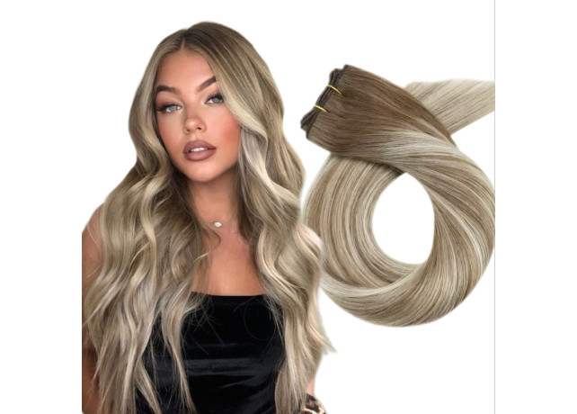 Clip-on Russian Balayage #8/Silver/ #8